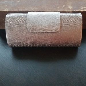 Pewter Snake Skin Clutch